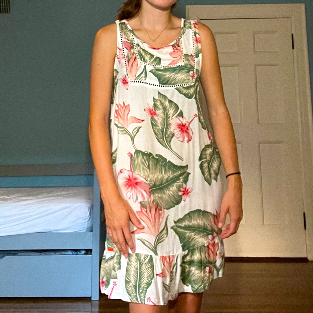 floral beach cover up with open back